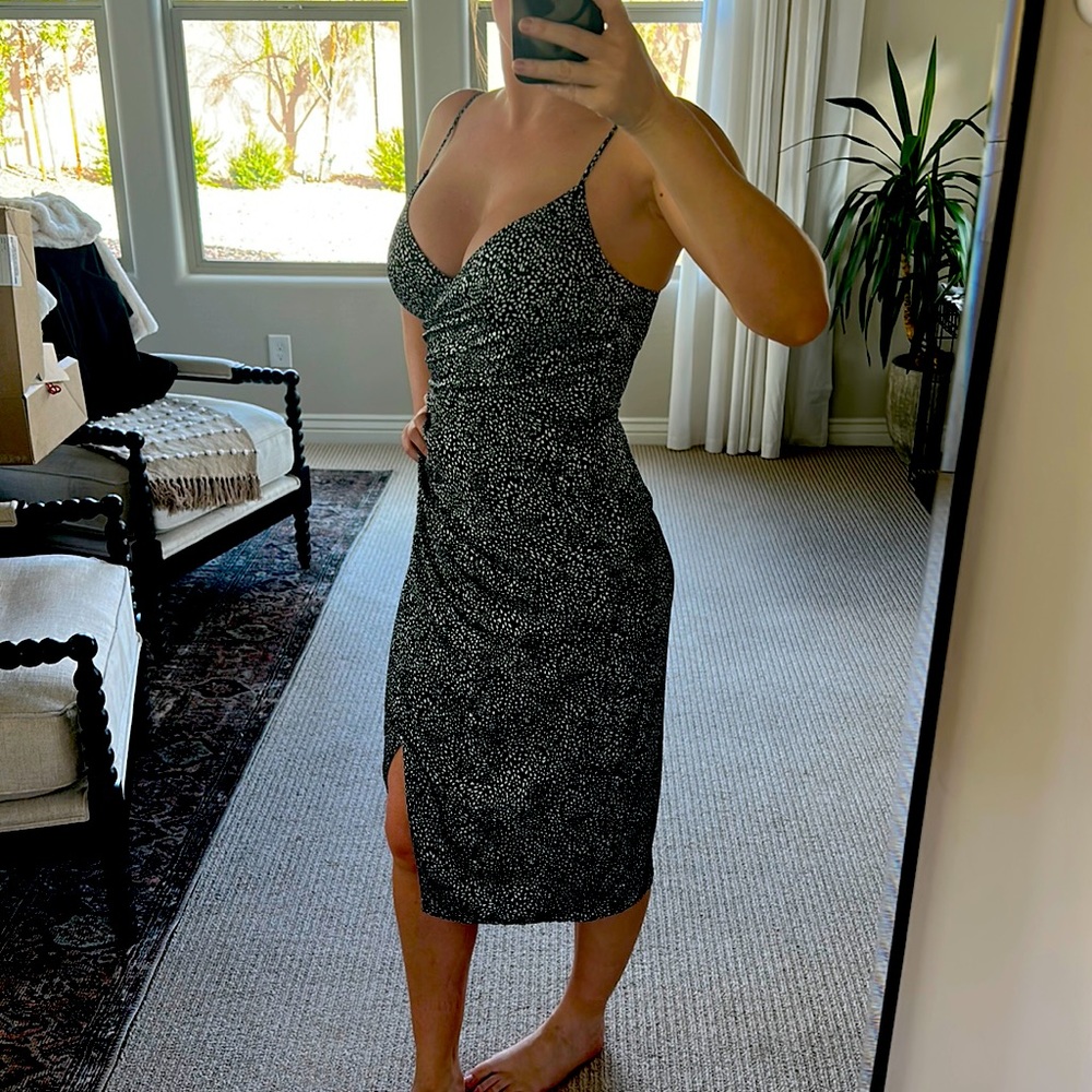 Abercrombie Satin faux wrap dress- NWT